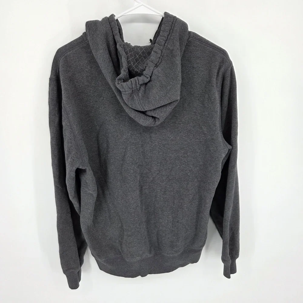 Nike Hoodie Womens Medium Gray Full Zip Sweatshirt Athletic Swoosh Logo Classic